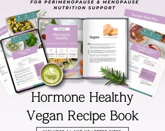 Menopause Recipe Book Template, Editable Canva Meal Plan Guide, Menopause Lead Magnet for Health Coaches and Nutritionists P2