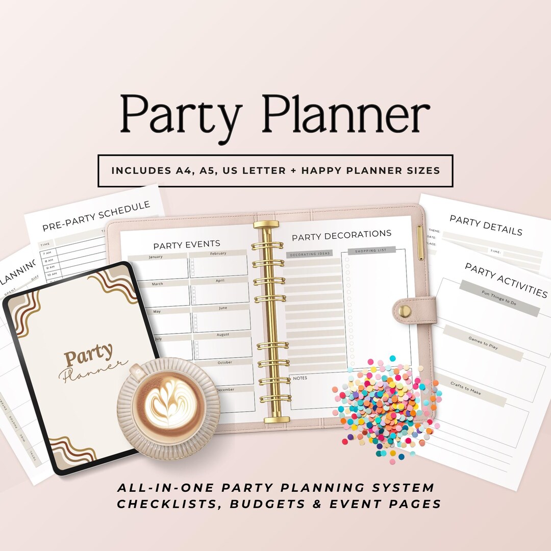 Birthday Party Planner Printable Bundle, Kids Birthday Checklist PDF ...