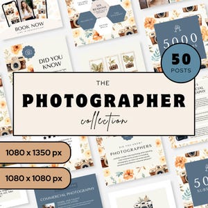 Photographer Instagram Templates, Canva Editable Post Templates, Social Media Marketing for Photographers, Wedding Photography Instagram