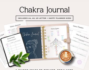 Chakra Journal Printable PDF, Chakra Healing Workbook, 7 Chakra Reflection Journal, Meditation and Mindfulness Pages Sprint 1