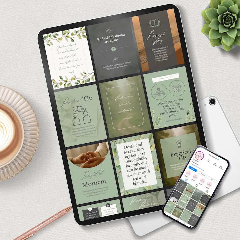 social media content for death doulas

grief support instagram post ideas