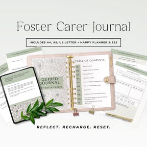 Foster Carer Journal: Printable Daily Log, Foster Care Diary, Life Story Binder for Caregivers, Mental Health Reflection Workbook Phase 2