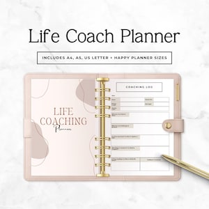 Planejador de Coaching de Vida Imprimível, Pacote de Planilhas de Coaching, Caderno de Atividades para Clientes, Modelos de Coach de Vida em PDF - Sprint 1