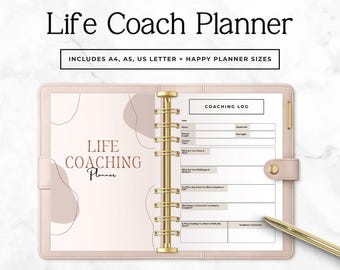 Life Coaching Planner Printable, Coaching Worksheets Bundle, Client Workbook, Life Coach Templates PDF Sprint 1