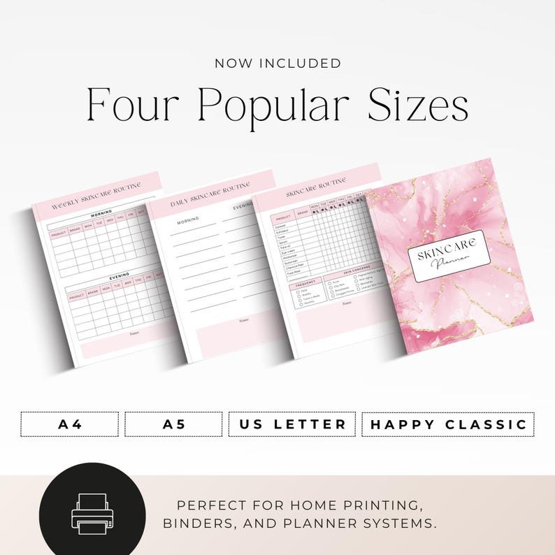 skincare organizer printable pages
skincare routine log printable