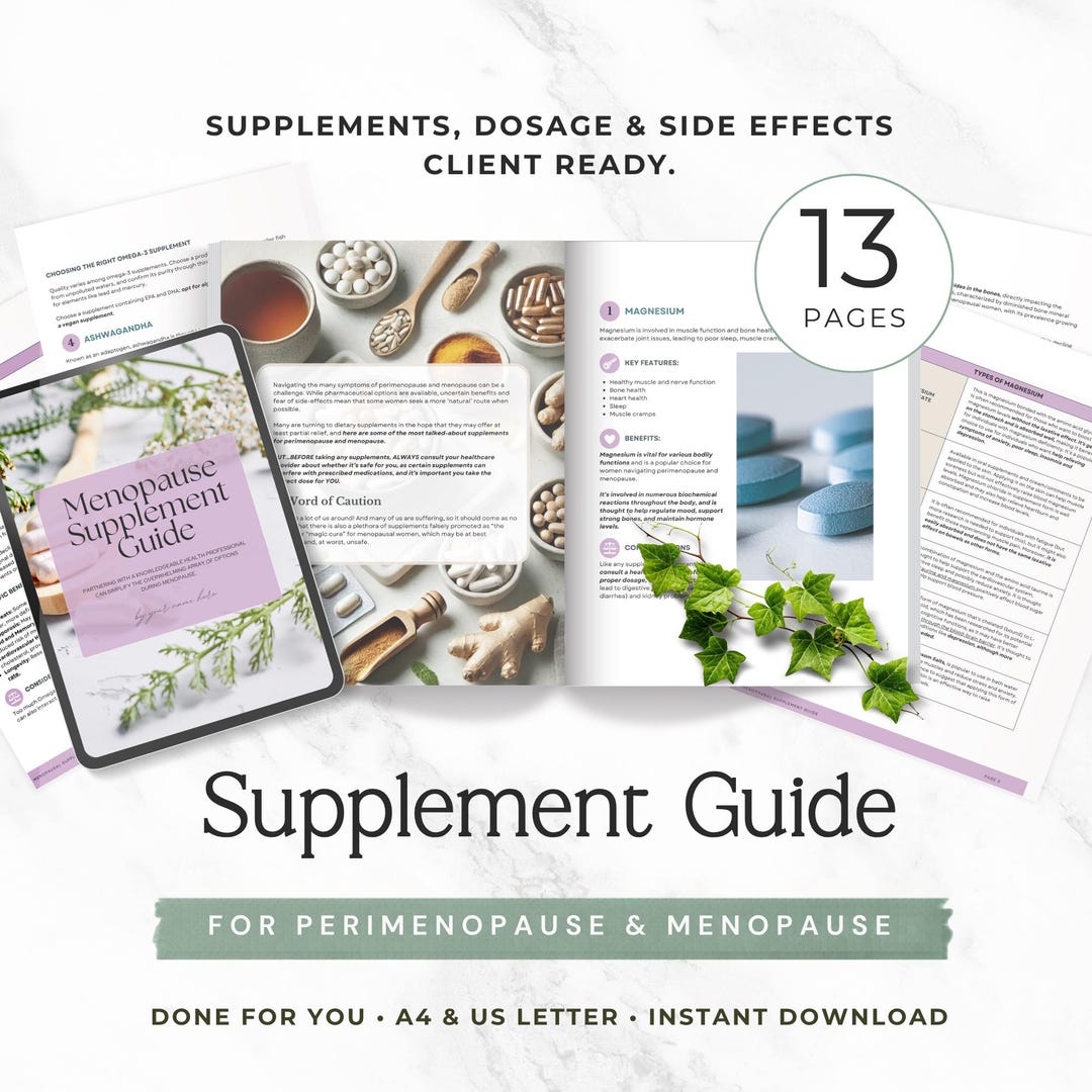 Menopause Guide Template Canva, Health Coach Lead Magnet, Hormone ...