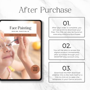 face painting business starter portfolio Canva
customisable face painting service brochure template