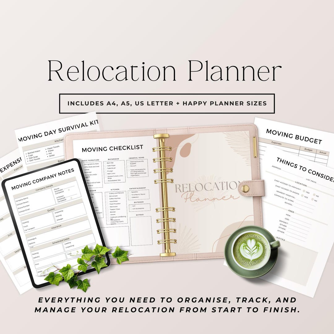 Relocation Planner Printable, Moving Binder Organizer for New Home ...