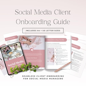 Social Media Manager Onboarding Template, Client Welcome Packet Canva, Freelancer Client Onboarding Packet, Virtual Assistant Guide P2