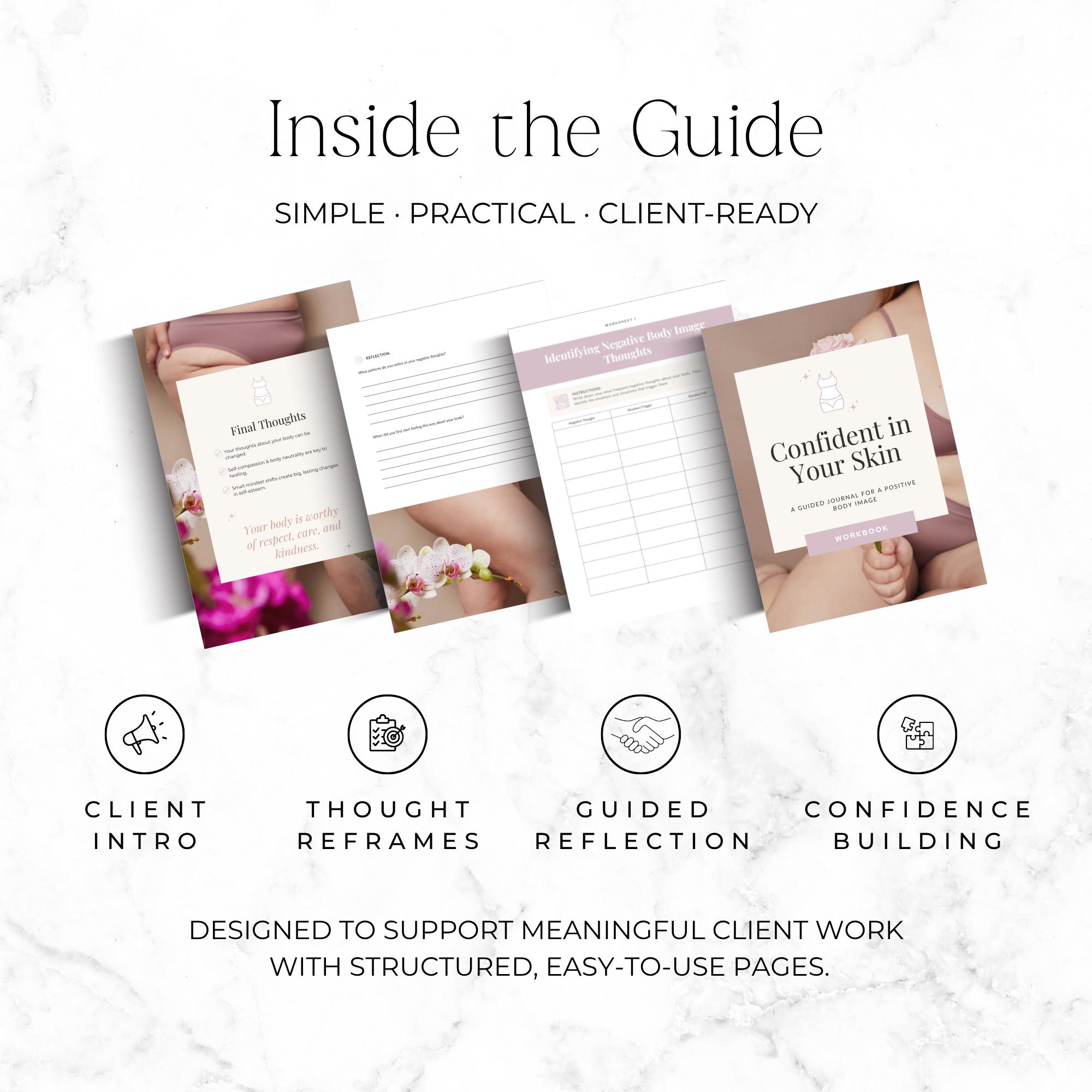 CBT Body Image Workbook Canva, Editable Therapy Worksheets for ...