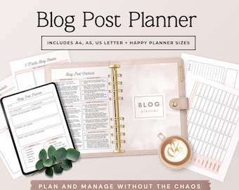 Blog Planner Printable PDF, Blog Post Planner, Blogging Planner, Content Calendar Organizer, Blogger Workflow Tracker Sprint 1