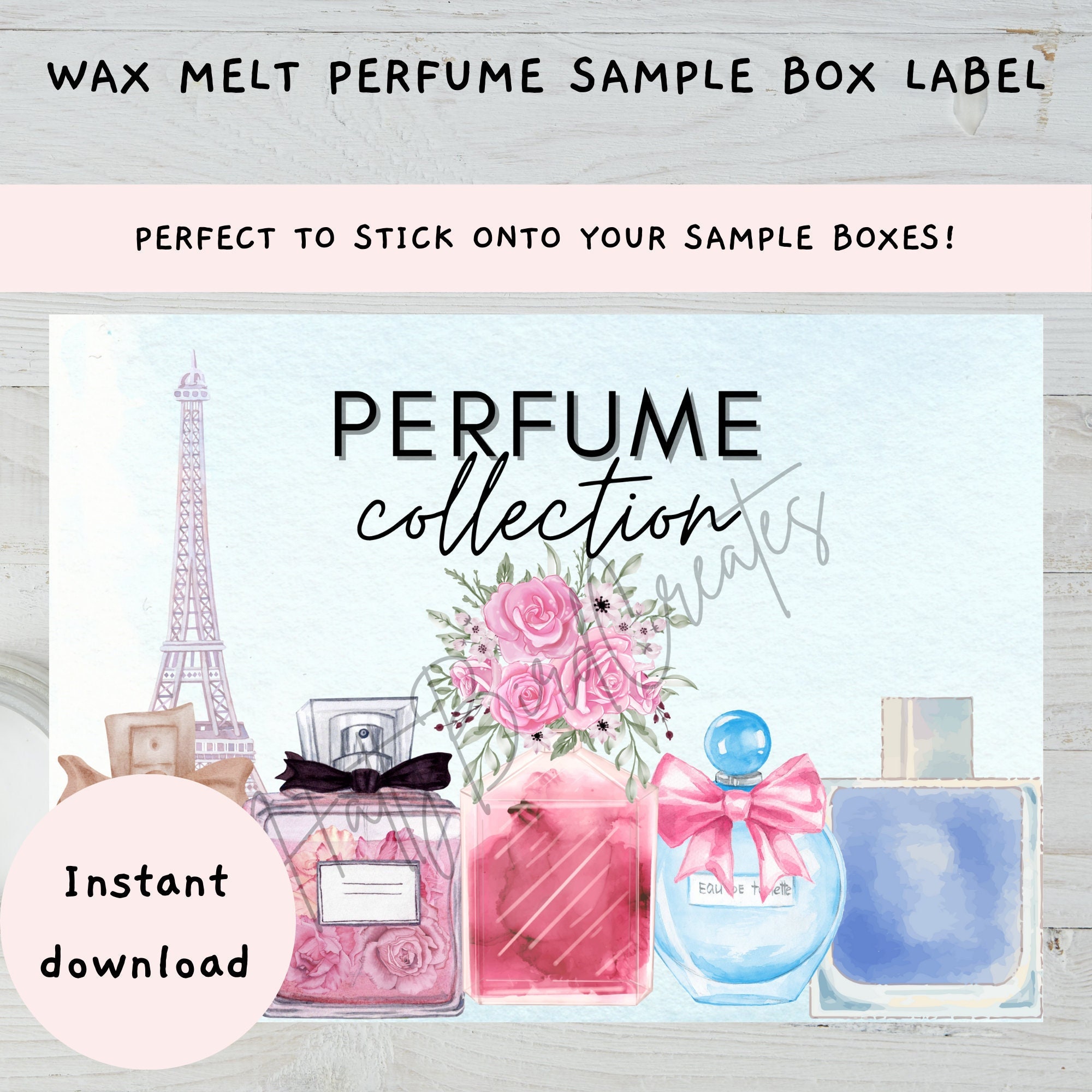 Wax Melt Label Template 2x3 Size Wax Melt Packaging Templett ADELE