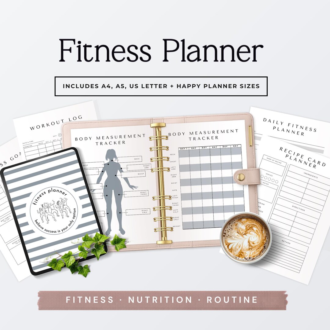 Fitness Planner Printable, Workout Planner for Women, Weight Loss ...