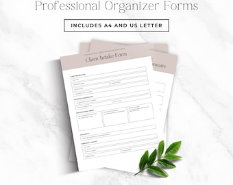 Professional Organizer Form Bundle Home Organizer Template Client Intake Form for Client Onboarding Home Declutter Business Forms P3