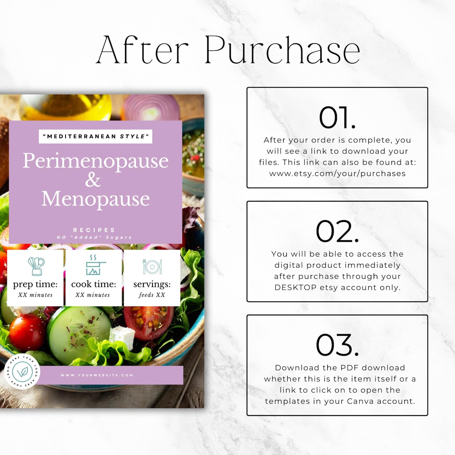 Menopause Recipe Book Template, Editable Canva Guide for Hormone Health ...