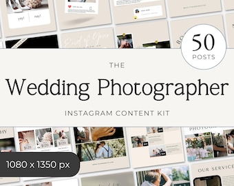 Photographer Instagram Templates Editable Social Media Canva Template Photography Posts Marketing Bundle for Photographer Branding Kit P4