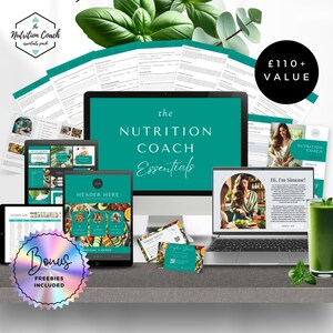 Editable Nutrition Coach Business Toolkit Canva Templates, Wellness Coaching Forms, Client Intake Packet, Lead Magnet Bundle, Social Media