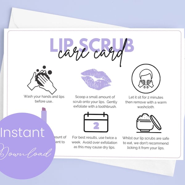 Lip Scrub Labels Etsy