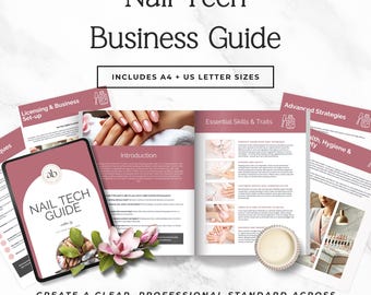 Nail Tech Ebook, Comprehensive Nail Manual, Beginner's Guide to Nail Training, Nail Business Essentials, Salon Training Manual P2