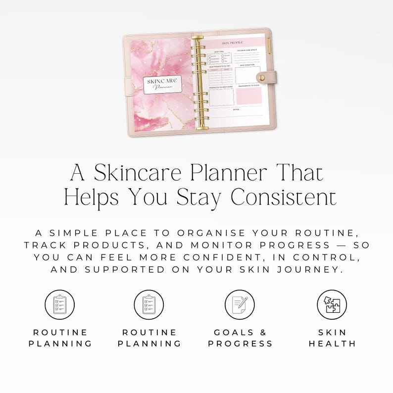 skincare tracker printable template
skin care journal planner printable