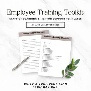 Employee Onboarding Template | New Hire Checklist | Employee Training Toolkit | HR Onboarding Forms | Small Business HR | Canva Editable