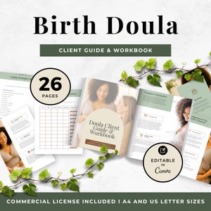 Birth Doula Client Guide, Editable Onboarding Packet, Doula Welcome Templates, Postpartum Support, Childbirth Education Resources