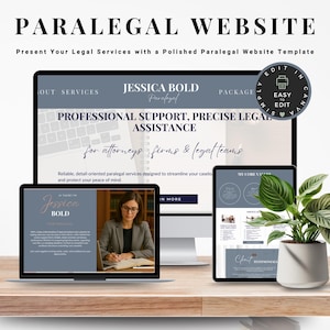 editable paralegal website template for Canva

virtual legal assistant website design