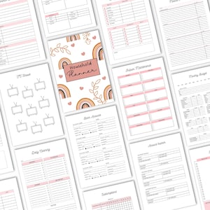 home organisation planner with cleaning schedule
printable household management binder pages