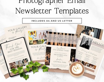 Modelli di email per fotografi di matrimoni / Email per fotografi di matrimoni / Pacchetto di modelli di email Canva / Email per il flusso di lavoro con i clienti, Sprint