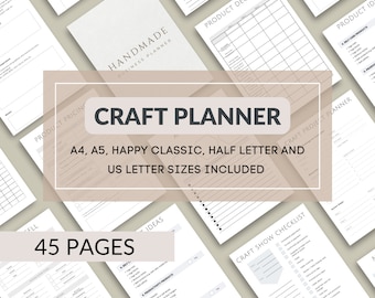 Craft Planner for Small Business Journal Craft Show Checklist Printable Craft Project Planner Notion Template Handmade Business Digital