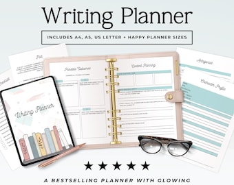 Novel Writing Planner Author Goodnotes Journal for Writers Template Printable Book Planner Digital Story Plan Template for Author Story P5