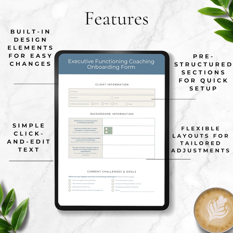ADHD coaching welcome packet template

Canva template for executive functioning coach