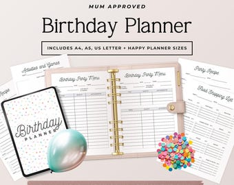 Birthday Party Planner Printable, Kids Party Checklist PDF, Birthday Organizer, Budget Tracker, Guest List, Instant Download Phase 4