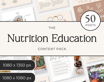 Nutrition Coach Social Media Content, Editable Instagram Templates for Health Coaches & Wellness Branding, Health Coach Content Phase 2