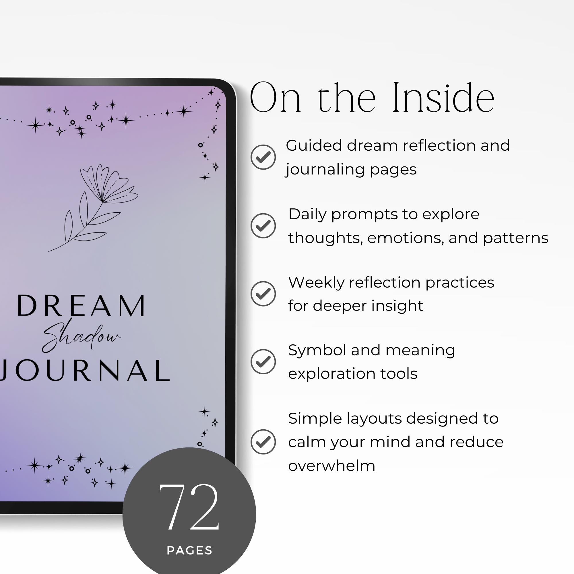 Dream Journal Printable PDF | Dream Interpretation Workbook | Lucid ...