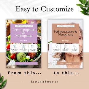 Editable Menopause Recipe Book Template for Perimenopause Guide ...