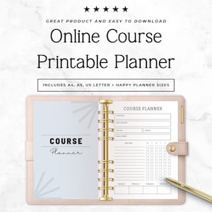 Course Planner Printable | Course Creator Bundle | E-Course Planner | Online Course Workbook | Course Launch Kit | Printable PDF