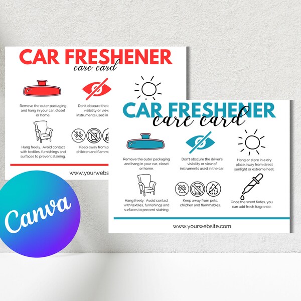 Car Air Freshener Instructions Etsy