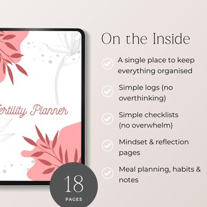 TTC fertility journal with cycle tracking pages

digital fertility planner for ovulation and BBT tracking