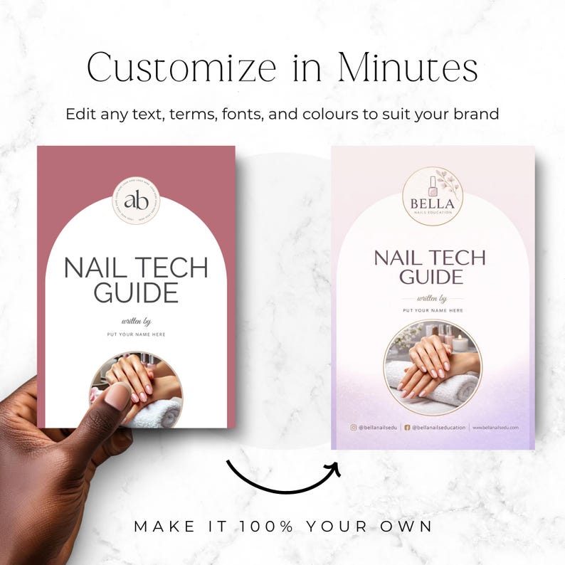 professional nail salon staff handbook template
nail technician business and skills guide editable