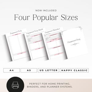 engagement party guest list and budget tracker
printable engagement party checklist bundle