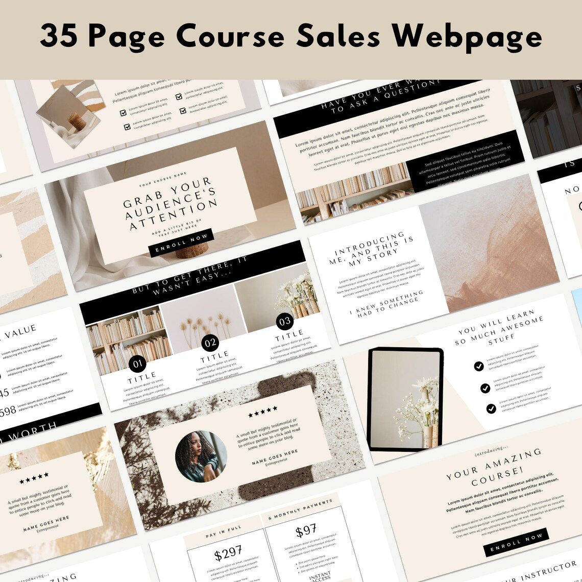 Course Creator Template Bundle Course Creator Toolkit Coaching Bundle