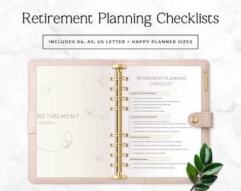 Retirement Planner Printable, Retirement Planning Checklist, Financial Retirement Workbook, Retirement To Do List Bundle Phase 3