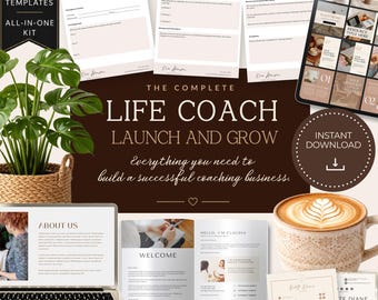 Coaching Business Bundle, Life Coach Starter Kit, Coaching Templates, Client Intake Forms, Canva Tools, Digital Download Phase 2