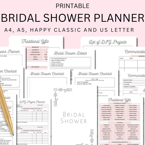 Bridal Shower Plan Etsy