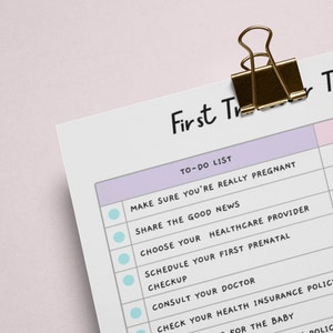 Pregnancy Trimester Checklist Bundle Pregnancy Planner Printable ...