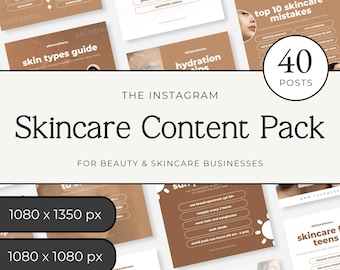 Skincare Instagram Templates | Esthetician Canva Templates | Med Spa Templates | Beauty Business Marketing | Instagram Content, Sprint