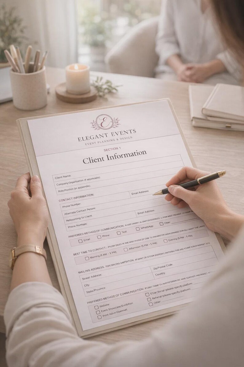 Event Intake Form Examples Event Planner Intake Form, Client Questionnaire Template, Event ...