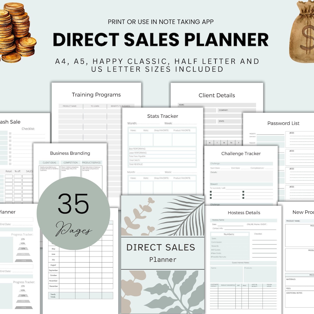 Direct Sales Planner MLM Printable Power Hour Small Business Bundle ...