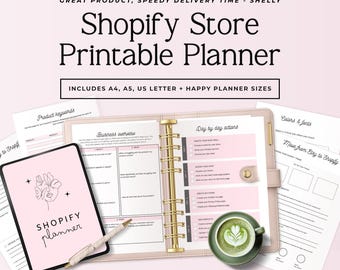 Shopify Planner | Shopify Store Checklist | Ecommerce Business Planner | Online Shop Setup Planner | Shopify Store Launch Plan | Digital PDF